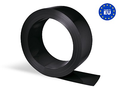 Rollo Lama PVC Flexible (50 metros lineales) 400x4mm Color Opaco Negro RAL 9005