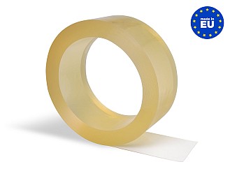Rollo Lama PVC Flexible (50 metros lineales) 300x4mm Normal Transparente Azulado